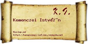 Kemenczei István névjegykártya